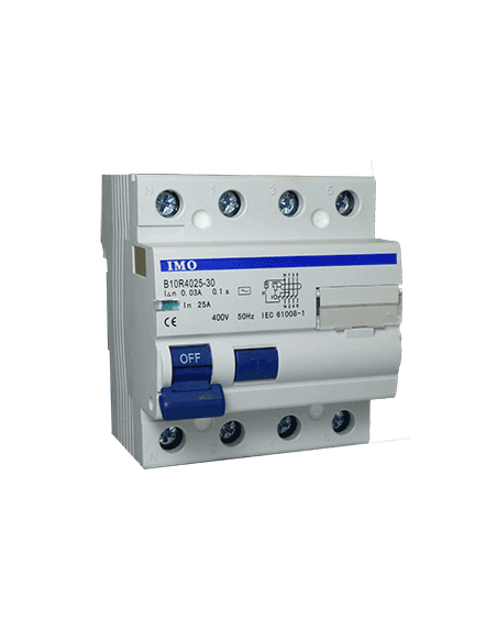 Interruptor diferencial 10 kA, 30 mA, 3P + N, 25 A,400 VAC ref.: DISR1040_2530