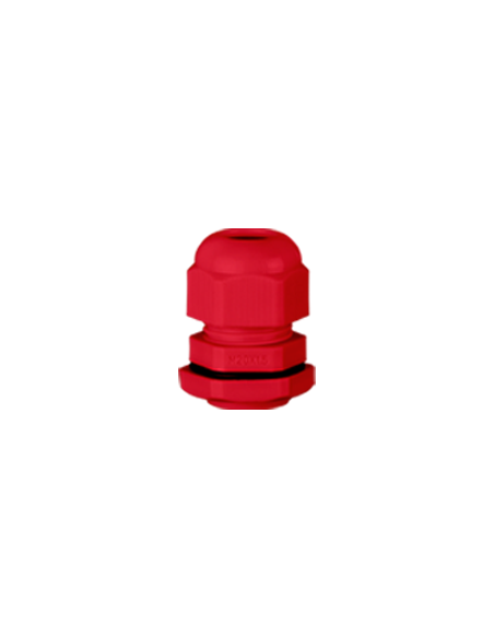 Prensaestopas M12, IP68, Rojo, 3 mm - 6.5 mm lote de 10 unidades SCG_M12_R