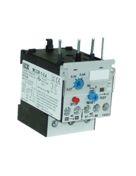 Relé sobrecarga térmica 0.12 a 0.18 A ref.: MCOR-1-0_18