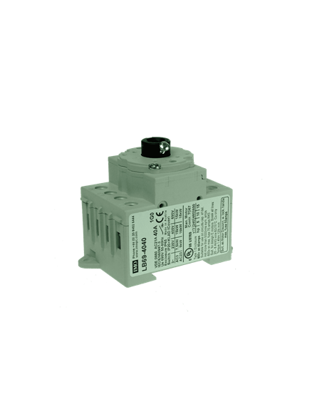 Interruptor seccionador 4P, 20 A, interup. 64, montaje fondo armario LB69_4020