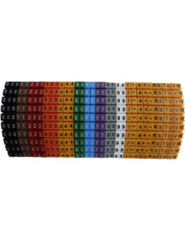 Etiquetas para cables de clip de 0.5 a 1 mm²