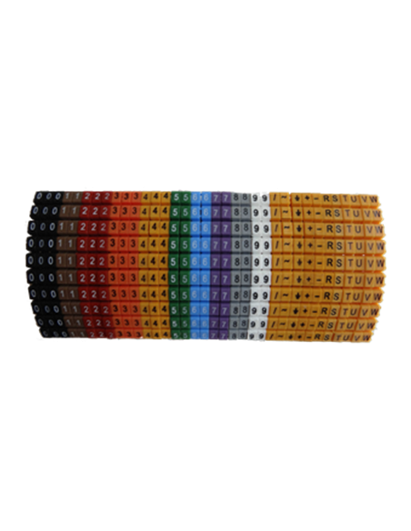 Etiquetas para cables de clip de 0.5 a 1 mm²