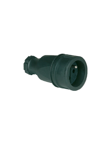 Toma simple de caucho 2P+T 220/250 V (PCE) EC6907F