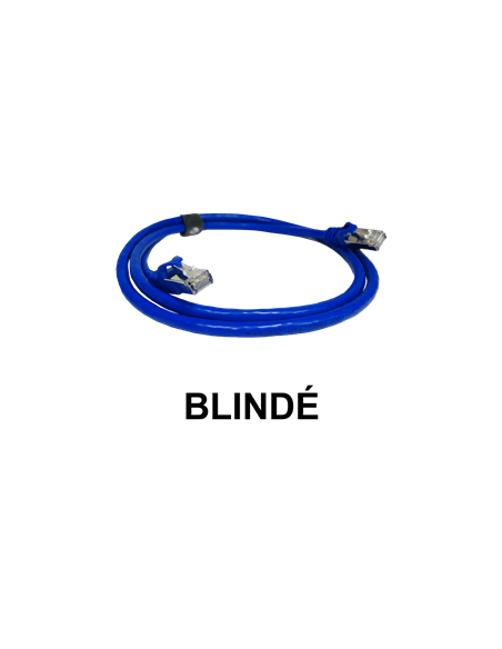 Cable Ethernet Blindado categoría 6 longitud 0,3 m