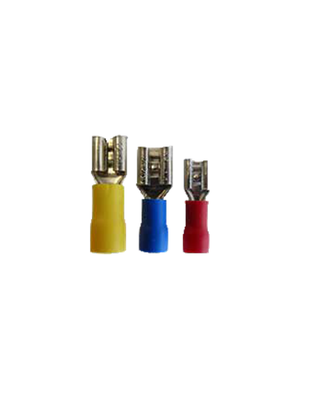 Terminales para crimpar rojos hembra 1.25-187 mm 100 uds ref.: COS_FOR125FS