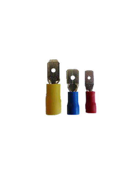 Terminales para crimpar rojos macho 1.25-187 mm 100 uds ref.: 59012