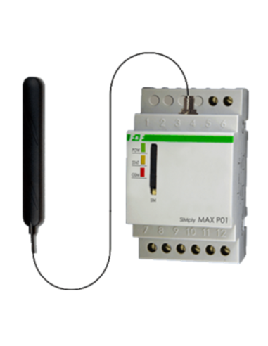 Autómata control remoto de relés (SMS), 4xIN, 4xOUT, ON/OFF/CONF SIMPLY MAX P04