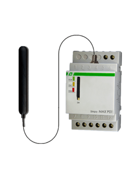 Autómata control remoto de relés (SMS), 4xIN, 4xOUT, ON/OFF/CONF SIMPLY MAX P04