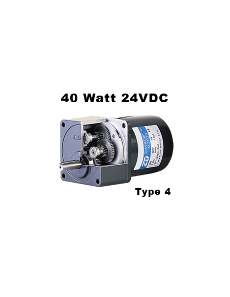 Motorreductor compacto T4 24 VDC 3000 rpm 40 W Vs: 240 rpm MZD_4C24_040_N240L