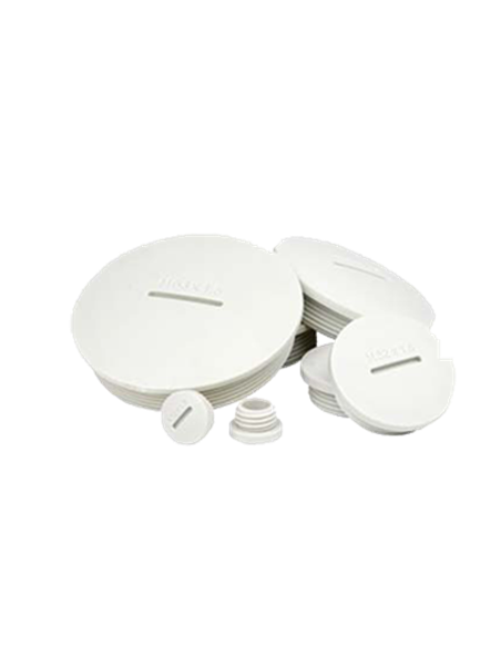 Tapa pasacables + tuerca m16x1.5 RAL 7035 vendido en 10 uds. ref: PEB_ME16