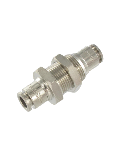 Racor pasatabique doble o de codo de Ø6 y Ø8