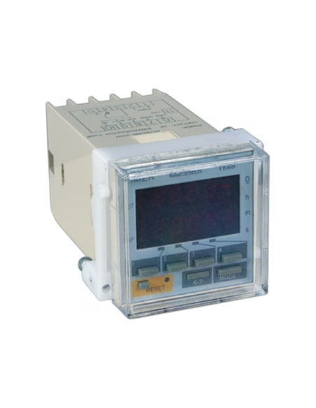 Reloj programable 0.01 s 59 h, LCD, 220 V, montaje en panel ref.: RLT_6B_MP