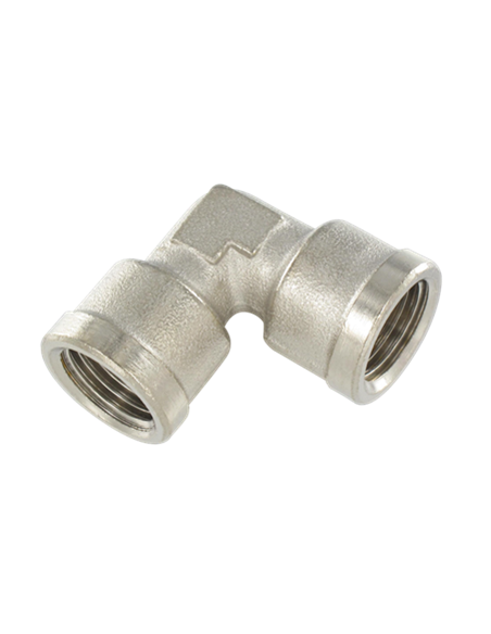 Racor latón hembra hembra cónica en L