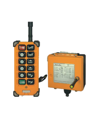 Mando a distancia emisor + receptor radio, 4 ejes, 2 sentidos