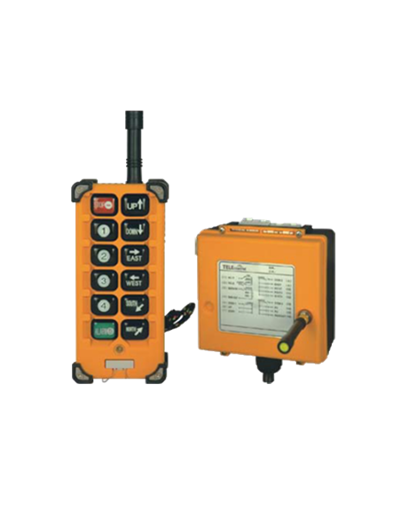 Mando a distancia emisor + receptor radio, 4 ejes, 2 sentidos