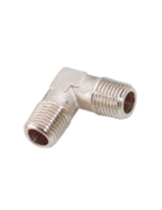 Racor latón MM cónico en L