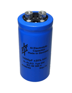 Condensador electrolítico de filtrado