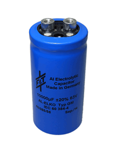 Condensador electrolítico de filtrado