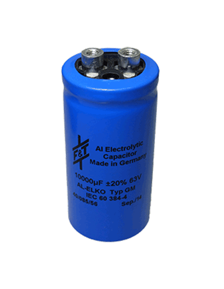 Condensador electrolítico de filtrado