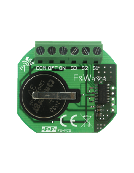 Emisor con control remoto 3 canales para montaje en caja Ø 60 mm