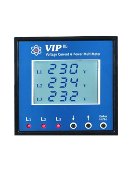 Elnet VIP Vatímetro V, I, P (Q, S), F, PF, pantalla LCD ref.: WAT_VIP