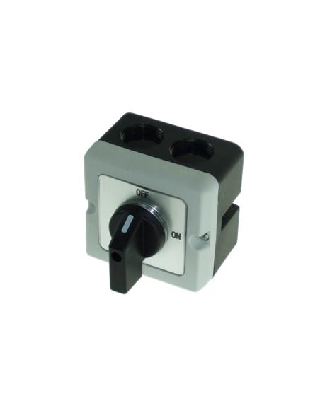 Caja interruptor rotativo 2 Polos 2 Posiciones 90° ON/OFF, 20 A ref.: PE20A-A2-