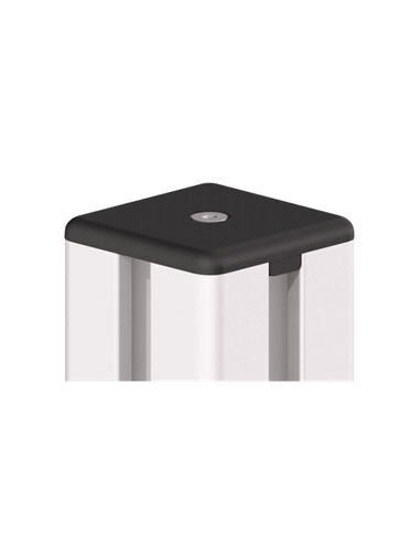 Tapa cuadrada con orificio para perfil de aluminio