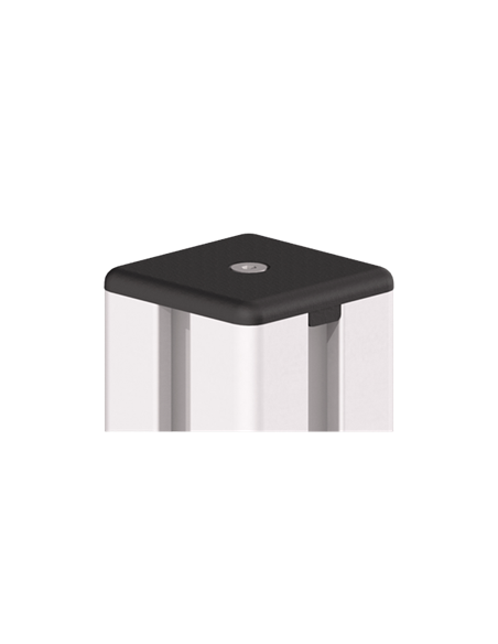 Tapa cuadrada con orificio para perfil de aluminio