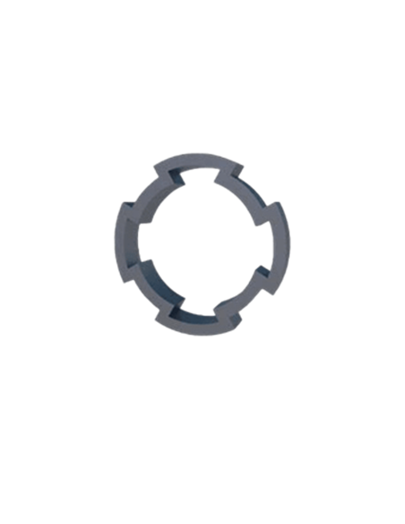 Perfil de aluminio redondo D28L con 4 entrecaras