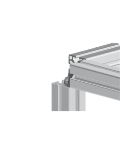 Conector de ángulo para perfil I con kit de fijación