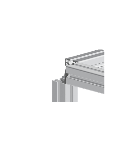 Conector de ángulo para perfil I con kit de fijación