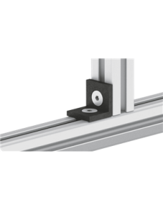 Ángulo de fijación negro en L + tornillos