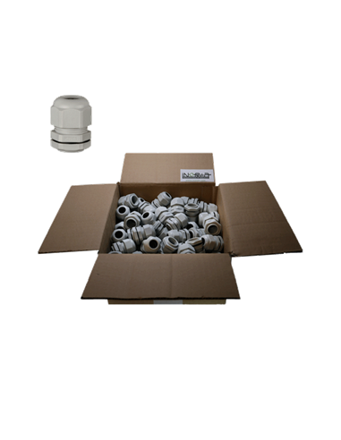 Prensaestopas gris de M12 al M25 lote de 100 uds