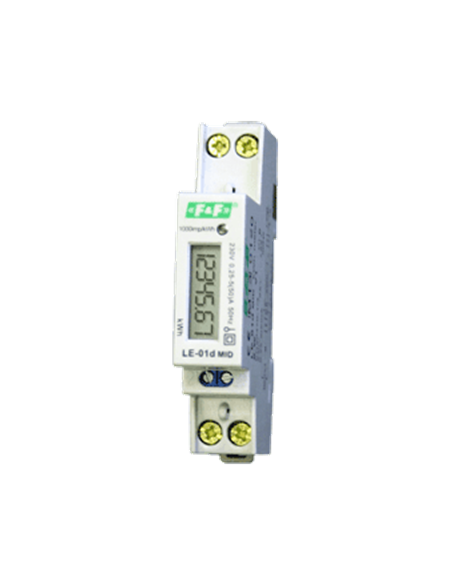 Contador de energía en riel DIN