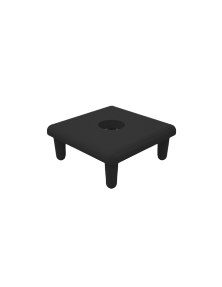 Tapa cuadrada con orificio para perfil de aluminio 30x30 ref.: TABCH_TROU_30X30