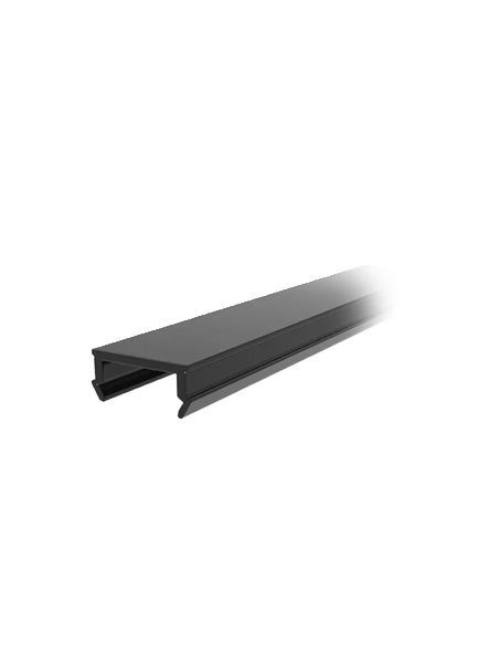 Perfil de recubrimiento plástico negro R8 L: 2 m (tapa ranura) ref.: TACHR8NO