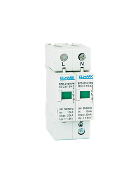 Limitador de sobretensiones 1+N o 2 polos