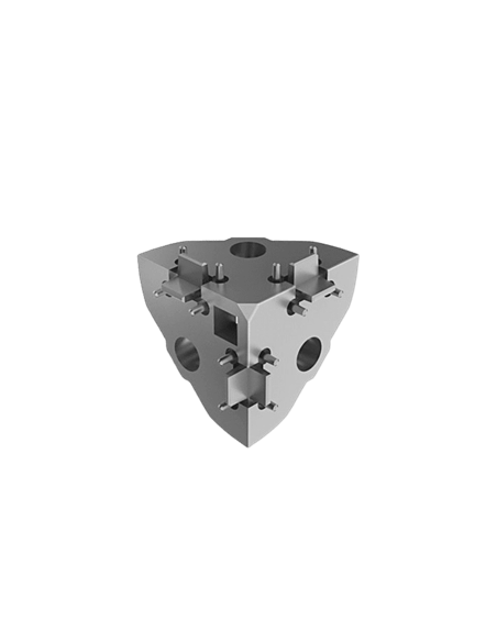 Conector de ángulo para perfil R6I 30x30 con  kit fijación IPANG_30X30