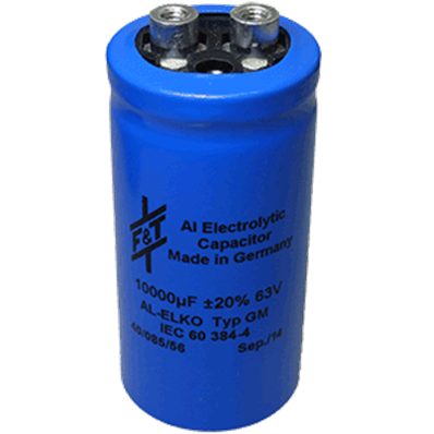 Condensador electrolítico de filtrado